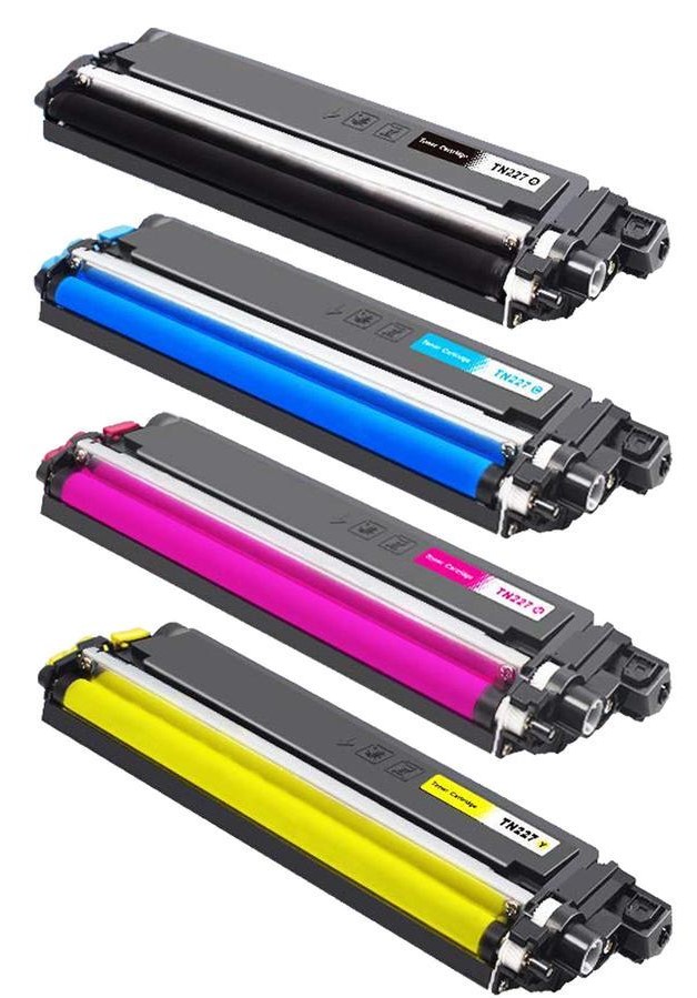 BROTHER COMPATIBLE 4 PACK TN-227BK TN-227C TN-227Y TN-227M COMBO WITH CHIP Toner Cartridge HL-